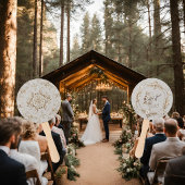 Tuin Trouwventilator Witte Kolibrie Handwaaier