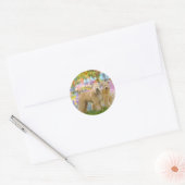 Tuin - Twee Wheaten Terriers Ronde Sticker (Envelop)