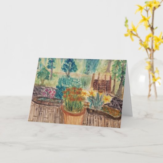 tuin-uitzicht kaart (Gele Bloem)