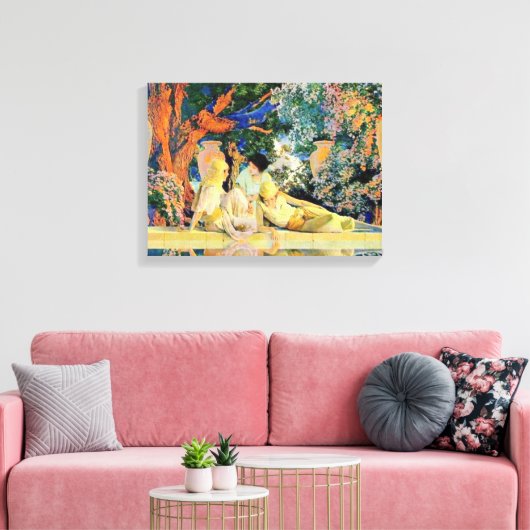 Tuin van Allah door Maxfield Parrish Canvas Afdruk (Insitu (Woonkamer))