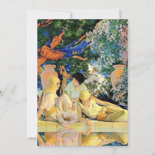Tuin van Allah door Maxfield Parrish Kaart (Voorkant)