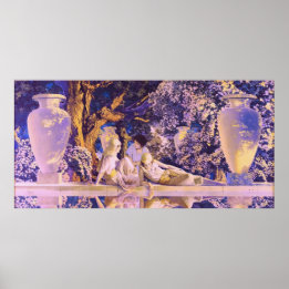 Tuin van Allah, door Maxfield Parrish Poster