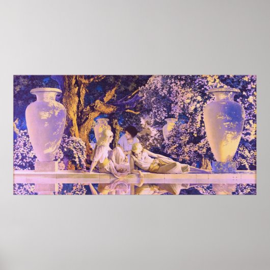 Tuin van Allah, door Maxfield Parrish Poster (Voorkant)