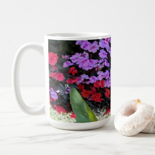 Tuin van bloemen koffiemok (Met donut)