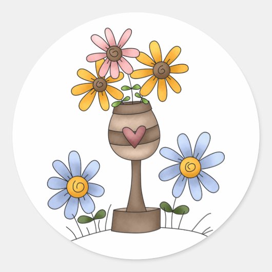 Tuin van bloemen Stickers (Voorkant)