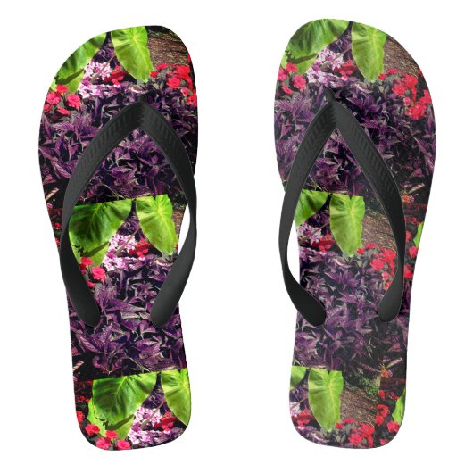 Tuin van bloemen teenslippers (Voetbed)