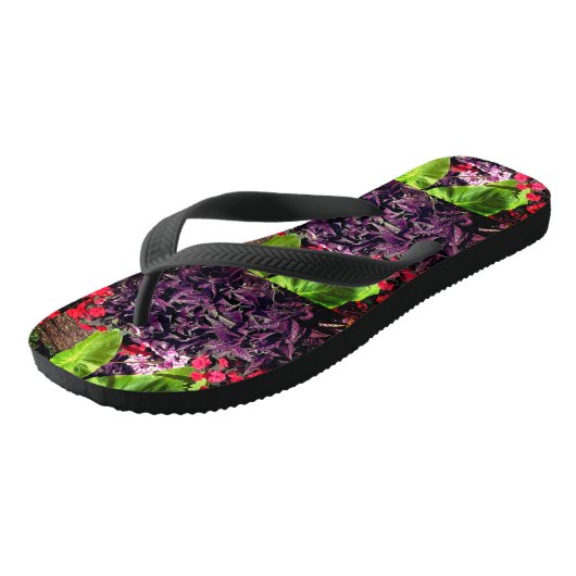 Tuin van bloemen teenslippers (Schuin)