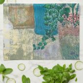 Tuin van bloemen theedoek (Gevouwen)