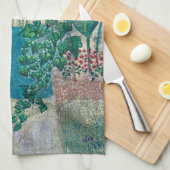 Tuin van bloemen theedoek (Quarter Fold)