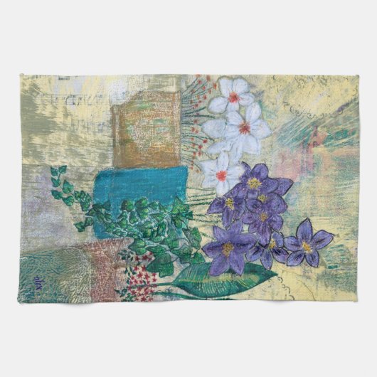 Tuin van bloemen theedoek (Horizontaal)