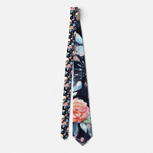 Tuin van Botten Zakelijke Stropdas Schedels en Roz (Achterkant)