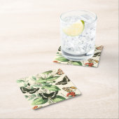 Tuin van Butterflies en Flowers Kartonnen Onderzetters (Insitu)