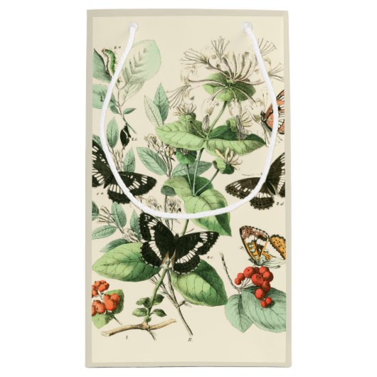 Tuin van Butterflies en Flowers Klein Cadeauzakje (Achterkant)