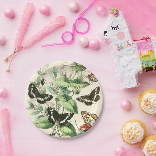 Tuin van Butterflies en Flowers Papieren Bordje (Feest)