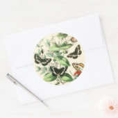 Tuin van Butterflies en Flowers Ronde Sticker (Envelop)