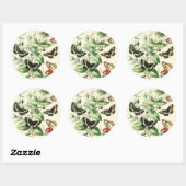 Tuin van Butterflies en Flowers Ronde Sticker (Vel)