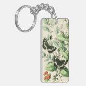 Tuin van Butterflies en Flowers Sleutelhanger (Voorkant Links)