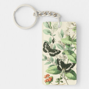 Tuin van Butterflies en Flowers Sleutelhanger
