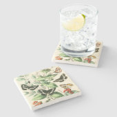 Tuin van Butterflies en Flowers Stenen Onderzetter (Zijkant)