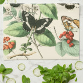 Tuin van Butterflies en Flowers Theedoek (Gevouwen)