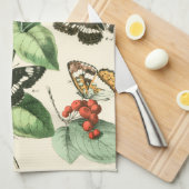 Tuin van Butterflies en Flowers Theedoek (Quarter Fold)