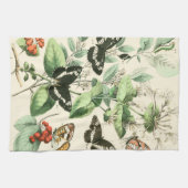 Tuin van Butterflies en Flowers Theedoek (Horizontaal)