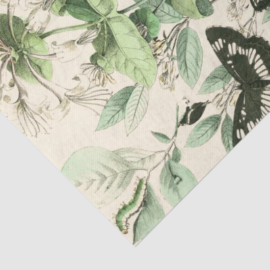 Tuin van Butterflies en Flowers Tissuepapier (Detail)