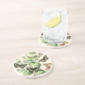 Tuin van Butterflies en Flowers Zandsteen Onderzetter (Zijkant)