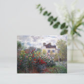 Tuin van Dahlias Fine Art Briefkaart (Staand voorkant)