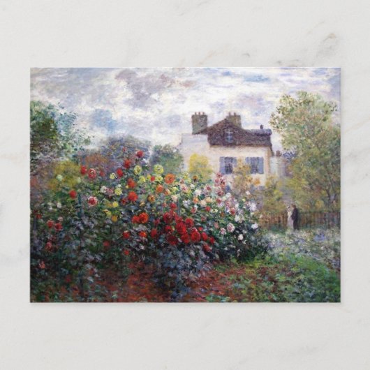 Tuin van Dahlias Fine Art Briefkaart (Voorkant)