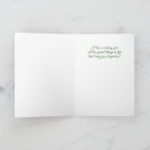 Tuin van Daisies met naam Verjaardag Kaart (Binnen)