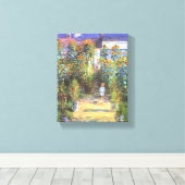 Tuin van de artiest te Vetheuil - Claude Monet Canvas Afdruk (Insitu (Houten vloer))
