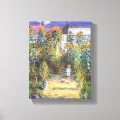 Tuin van de artiest te Vetheuil - Claude Monet Canvas Afdruk (Voorkant)