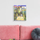 Tuin van de artiest te Vetheuil - Claude Monet Canvas Afdruk (Insitu (Woonkamer))