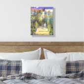 Tuin van de artiest te Vetheuil - Claude Monet Canvas Afdruk (Insitu (Slaapkamer))