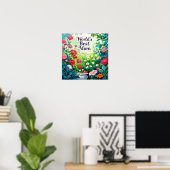 Tuin van de bloemen - de beste moeder ter wereld poster (Thuiskantoor)