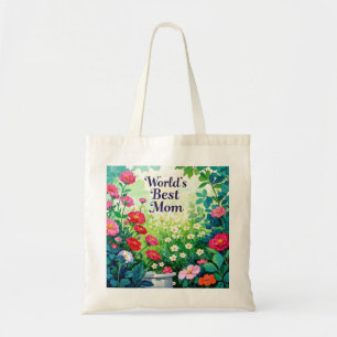 Tuin van de bloemen - de beste moeder ter wereld tote bag