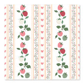 Tuin van de cottage aardbei patroon behang (Voorkant)