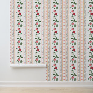 Tuin van de cottage aardbei patroon behang