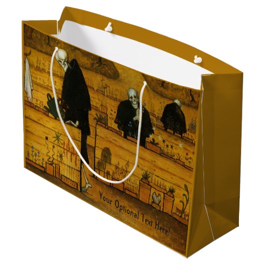 "Tuin van de Dood" aangepaste Halloween geschenkta Groot Cadeauzakje (Achterkant Gekanteld)