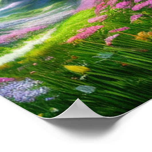 Tuin van de Enchanted Mountain Poster (Hoek)