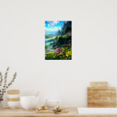 Tuin van de Enchanted Mountain Poster (Keuken)