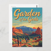  tuin van de goden Colorado Travel Briefkaart (Voorkant / Achterkant)