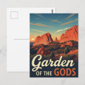  tuin van de goden Colorado Travel Briefkaart (Voorkant / Achterkant)