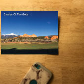 Tuin van de Goden met sneeuw bedekte Pikes Peak Briefkaart