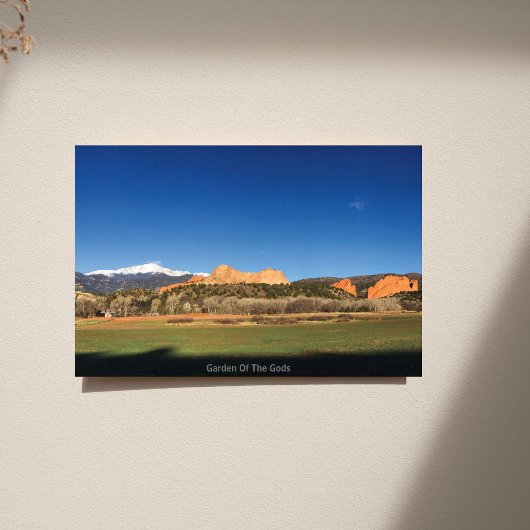 Tuin van de Goden met sneeuw bedekte Pikes Peak Perfect Poster