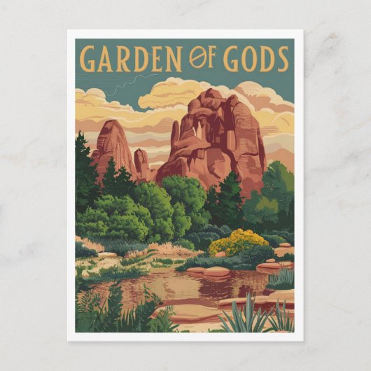 Tuin van de Gods Colorado Briefkaart (Voorkant)