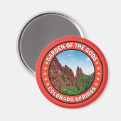 Tuin van de Gods Colorado Springs Badge Magneet (Voorkant / Achterkant)