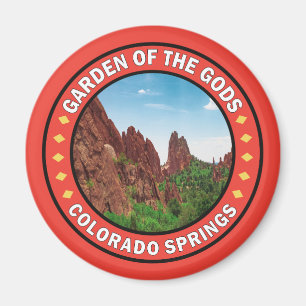 Tuin van de Gods Colorado Springs Badge Magneet