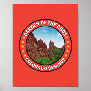 Tuin van de Gods Colorado Springs Badge Poster